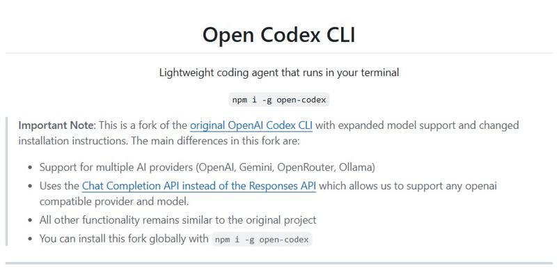 OpenAI Codex CLIのフォークであるOpen Codex CLIでGemini 2.5 Proを使う方法